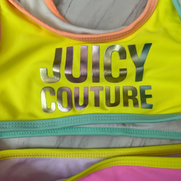 Juicy Couture Toddler Vibrant Yellow and Pink Swimwear - Picture 2 of 8